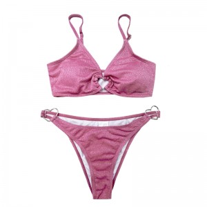 Μεταλλικός δακτύλιος δύο τεμαχίων στερεά μαγιό χρώματος