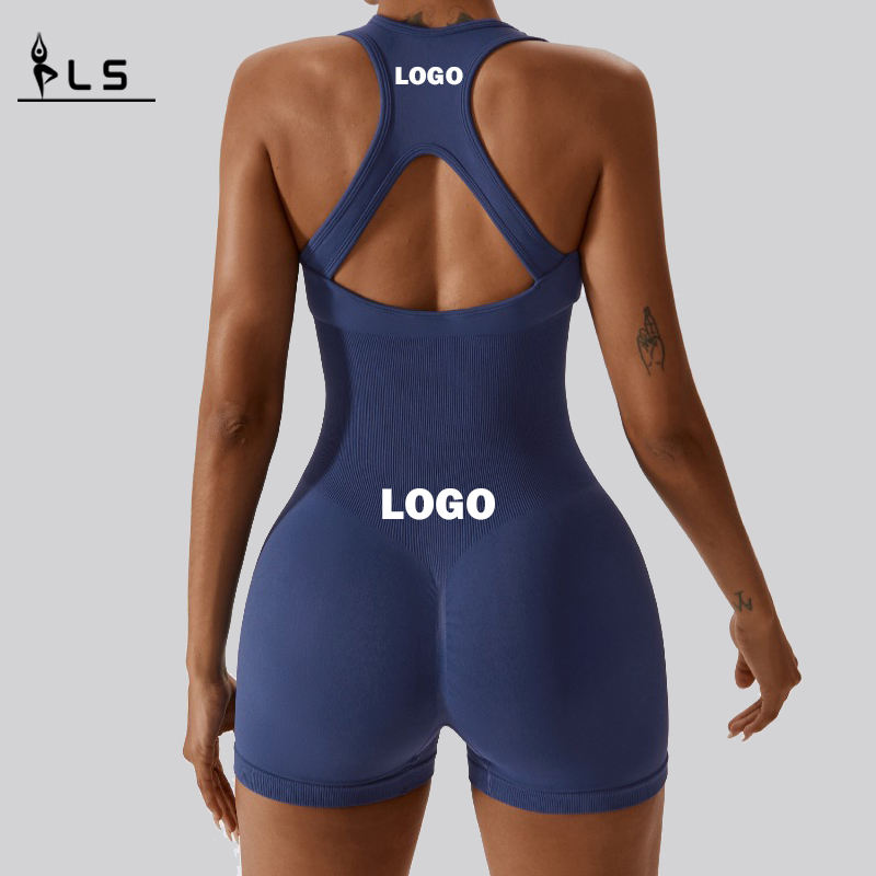Sc1073 Ένα κομμάτι ραβδωτό spaghetti strap bodycon custom bodysuit γυναίκες jumpsuit rompers απρόσκοπτα