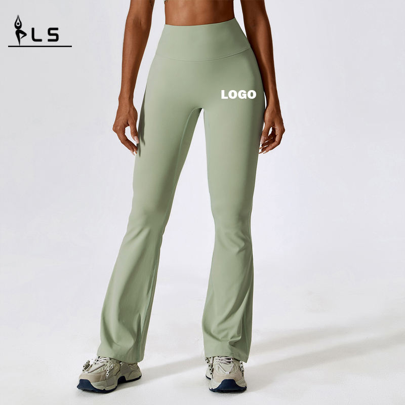 SC101110 Scrunch Butt Flare Leggings Γιόγκα παντελόνια για τις γυναίκες ανύψωση γκέτες αθλήματα φουσκωμένα παντελόνια γιόγκα
