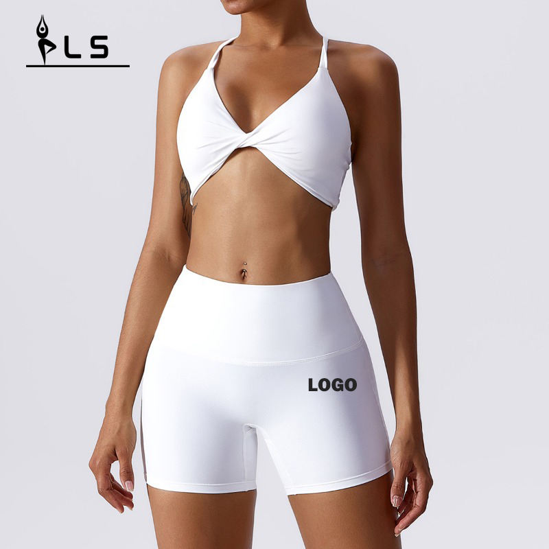 SC9282 Sport Bra και υψηλής μέσης σορτς σετ γυμναστήριο Sport Wear Top Leggings Yoga Suit Yoga Wear Set Women Women