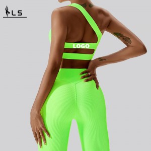 SC10163 Fitness Sports Bra Custom Logo Ladies Compression Γυναίκες Γιόγκα Σορτς Κορίτσι Κίνα Ανεμμορτισμένο αθλητικό σουτιέν