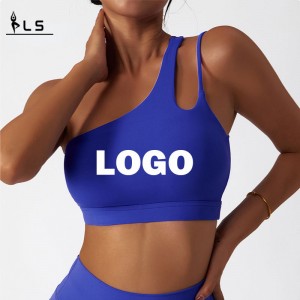 Sc10171 quakeproof padded sport γυμναστήριο γυμναστήριο γυμναστήριο γυμναστήριο αθλητικό σουτιέν ένα ώμο Υψηλή πρόσκρουση γιλέκο γιλέκο shockproof σπορ σουτιέν