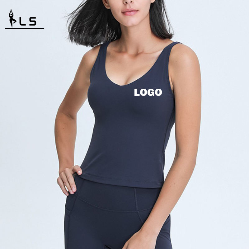 SC10252 TAP YOGA TAND με BRA Vest Sportswear Workout Tank Yoga Tank Top για Γυναίκα Γιόγκα Tank Top Γυναίκες Προσαρμοσμένες