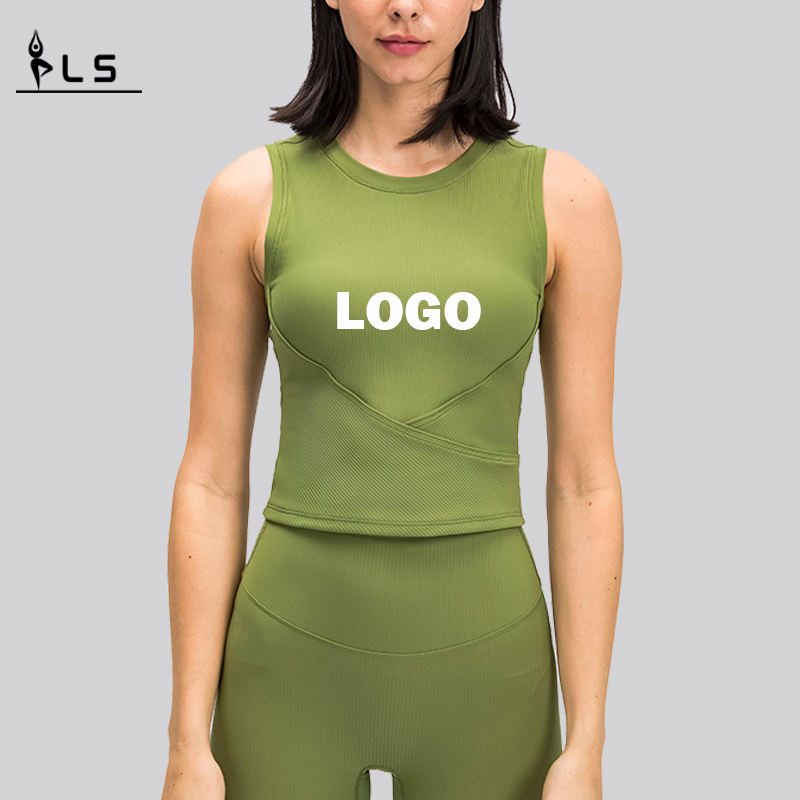 SC10254 Vest Sportswear Workout Tank Yoga Tank Top For Woman Ribbed Padded Yoga Tank Top BRA